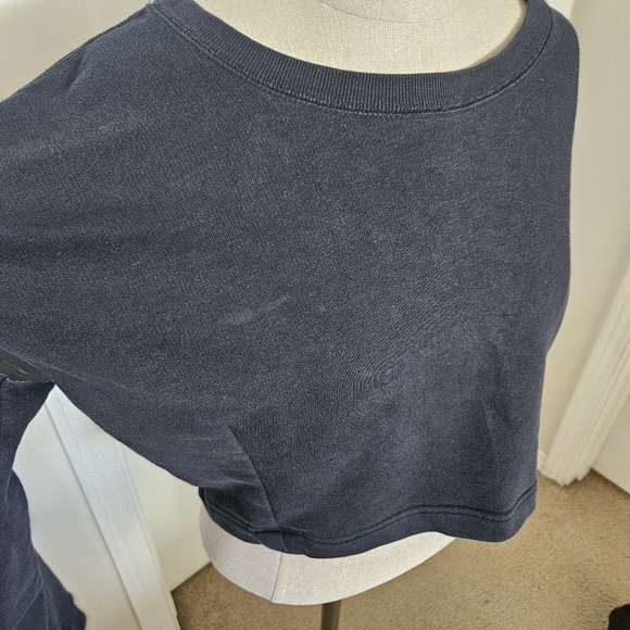 Nike Black Cropped Crewneck Sweatshirt S - Picture 5 of 8